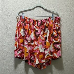 Ava & Viv 70’s Orange & Pink Shorts